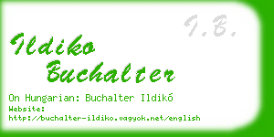 ildiko buchalter business card